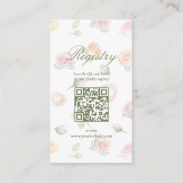 Elegant Baby In Bloom Baby Shower Registry Enclosu エンクロージャーカード