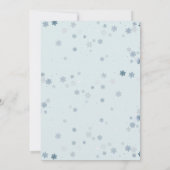 Elegant Baby it's Cold Outside girl  Baby Shower 招待状 (裏面)