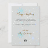 Elegant Baby Jesus Nativity Watercolor Christmas シーズンカード (裏面)