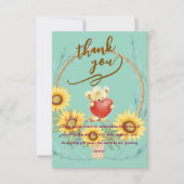 Elegant Baby personalized Flat Thank You Card サンキューカード (正面)