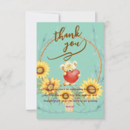 Elegant Baby personalized Flat Thank You Card サンキューカード