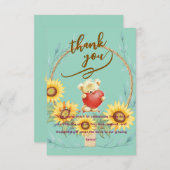 Elegant Baby personalized Flat Thank You Card サンキューカード (正面/裏面)