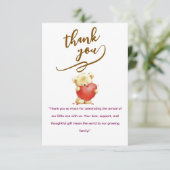 Elegant Baby personalized Flat Thank You Card サンキューカード (スタンド正面)