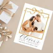 Elegant Baby´s First Christmas Photo Script シーズンカード