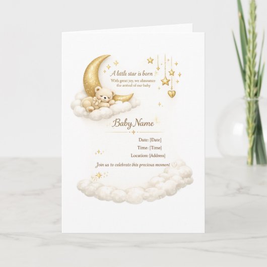 Elegant Baby Shower Invitation カード (正面)