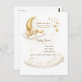 Elegant Baby Shower Invitation ポストカード (正面/裏面)