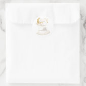 Elegant Baby Shower Invitation ラウンドシール (バッグ)