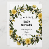 Elegant Baby Shower Invitation 招待状 (正面/裏面)