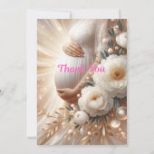 Elegant Baby Shower Invitation Floral Design 招待状 (裏面)