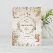 Elegant Baby Shower Invitation | Pink Floral 招待状 (スタンド正面)