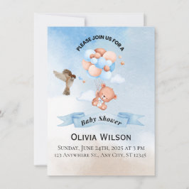 Elegant Baby Shower Invitation Template 招待状