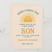 Elegant Baby Shower Invitation with Family Name  招待状 (正面/裏面)