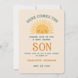 Elegant Baby Shower Invitation with Family Name  招待状