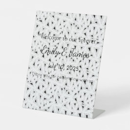 Elegant Baby Shower Pedestal Sign | Floral & Gold 台座サイン