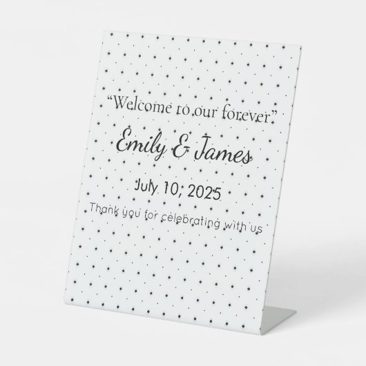 Elegant Baby Shower Pedestal Sign | Floral & Gold  台座サイン (正面)