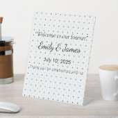 Elegant Baby Shower Pedestal Sign | Floral & Gold  台座サイン (インサイチュ)