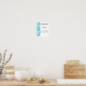 Elegant Baby Shower Welcome Poster ポスター (キッチン)