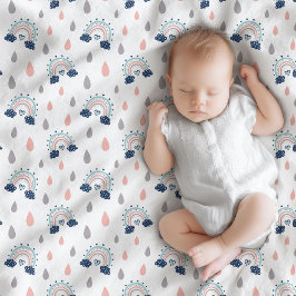 Elegant Baby Throw Rainbow Boho Nursery Look フリースブランケット