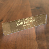 Elegant background custom name デスクネームプレート (側面)