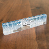 Elegant background custom name デスクネームプレート (側面)