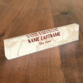 Elegant background custom name デスクネームプレート (側面)