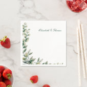 Elegant background eucalyptus leaves wedding スタンダードカクテルナプキン (インサイチュ)