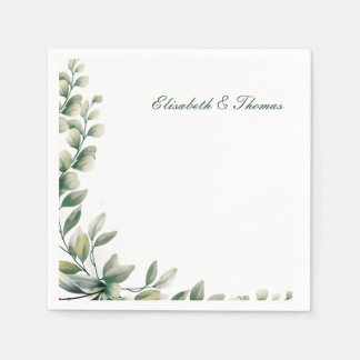 Elegant background eucalyptus leaves wedding スタンダードカクテルナプキン