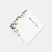 Elegant background eucalyptus leaves wedding スタンダードカクテルナプキン (角)