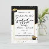 Elegant Backyard BBQ Graduation Party Invitation 招待状 (スタンド正面)