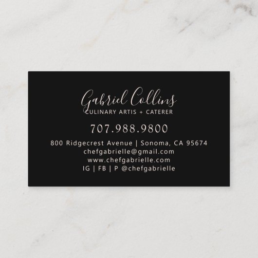 Elegant Baker Bakers Whisk  名刺 (裏面)