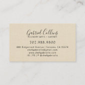 Elegant Baker Bakers Whisk Cream Linen  名刺 (裏面)