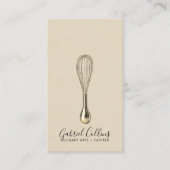 Elegant Baker Bakers Whisk Cream Linen  名刺 (正面)