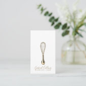 Elegant Baker Caterer Gold Whisk  名刺 (スタンド正面)