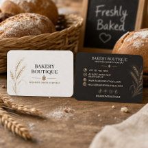 Elegant Bakery Business Card Template | 編集可能 
