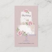 elegant bakery three tier cake vertical 名刺 (正面)