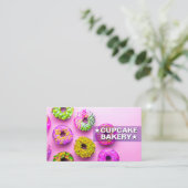 Elegant Baking Sweets | ピンクカップケーキベーカリー 名刺 (スタンド正面)