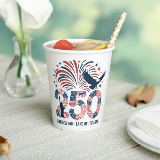 Elegant Bald Eagle America 250 Land of the Free  紙コップ (インサイチュ)