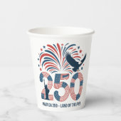 Elegant Bald Eagle America 250 Land of the Free  紙コップ (裏面)