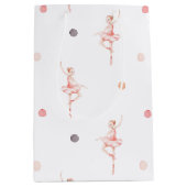Elegant Ballerina Christmas  ミディアムペーパーバッグ (正面)