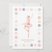 Elegant Ballerina Merry Christmas Card 招待状 (正面)