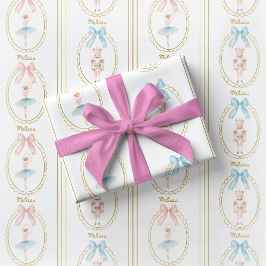 Elegant Ballerina Nutcracker Wrapping Paper ラッピングペーパー