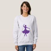 Elegant Ballerina Silhouette Ballet Dancer スウェットシャツ (正面フル)
