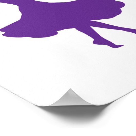 Elegant Ballerina Silhouette Vertical Ballet Wall ポスター (角)