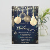 Elegant Balls,Lights Blue Christmas  招待状 (スタンド正面)