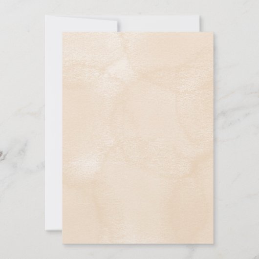 Elegant baptism invitation featuring floral accent 招待状 (裏面)