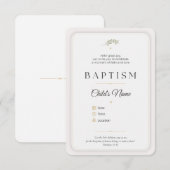 Elegant Baptism Invitation | Personalized 招待状 (正面/裏面)