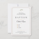 Elegant Baptism Invitation | Personalized 招待状 (正面)