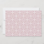 Elegant Baptism Religious Cross Photo Dusty Pink 招待状 (裏面)