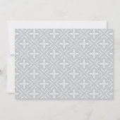 Elegant Baptism Religious Cross Photo Neutral Gray 招待状 (裏面)