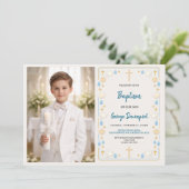 Elegant Baptism | Religious Kids Christening Party 招待状 (スタンド正面)